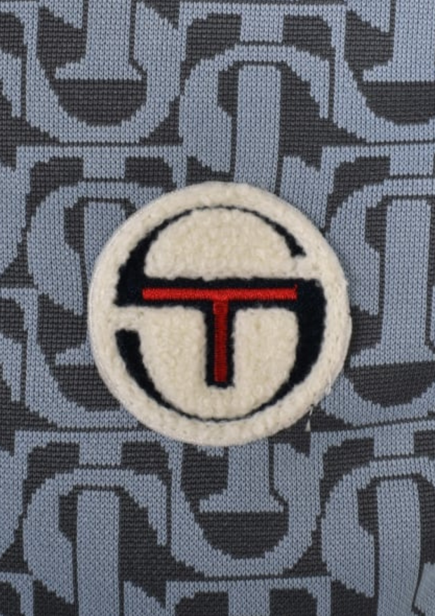 Sergio Tacchini full zip sweat with chest stripes in navy